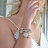 Crystal Charms Multilayer Bracelets - 3PCS Gold/Silver/Rose Gold Corn Chain Bracelet for Women, Tree of Life Heart Shaped Stretch Bracelet...