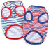 Dog Tank Top T Shirts, 2Pcs Blue Stripe Shirt for Small Dogs Cats Pets Clothes...