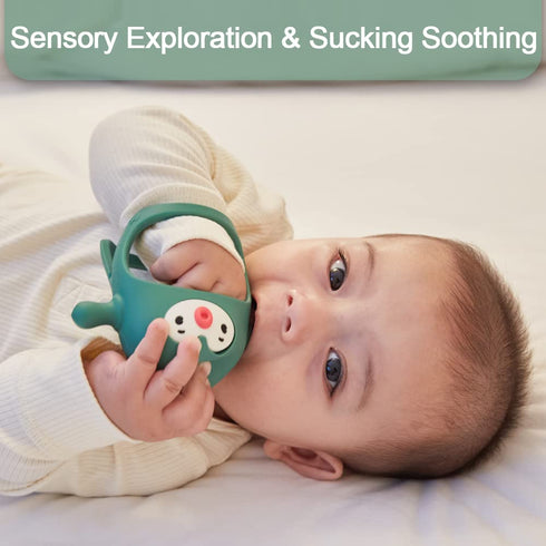 Smily Mia Penguin Buddy Never Drop Silicone Baby Teething Toy for 0-6month nfants, Baby Chew Toys for Sucking Needs, Hand Teether for 3-6Months,Ca...