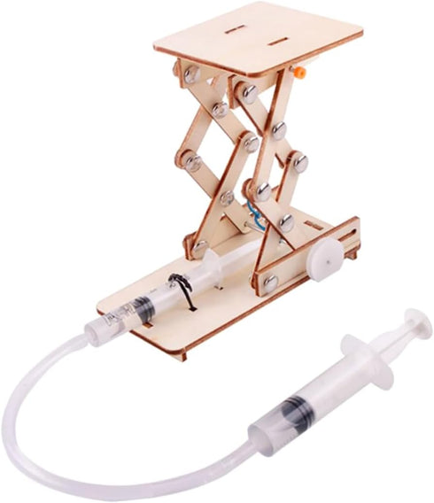 Toyvian 1 Set Lifts Hydraulic Lift Model Wood Puzzle Toy Puzzle for Kids Mechanical Model Building Kits Science Experimental Scientific Educationa...