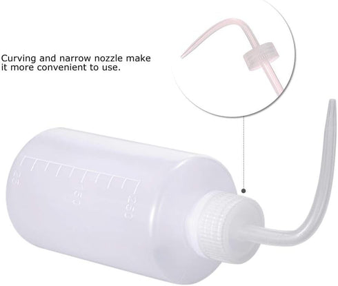 Yuelong Plastic Squeeze Bottle - 2Pcs Safety Wash Bottle 500ml&250mL Convenient Green Soap Supply Tattoo Squeeze Bottle with Scale Labels for Medi...