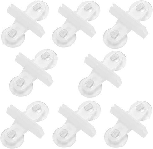 Plastic Aquarium Fish Tank Breeding Separator Glass Suction Cup Divider Sheet Holder Clip 8Pcs Clear...
