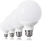 4 Pack Warm White LED Globe Light Bulbs for Bathroom, 120V 60 Watt Eqv., E26 Medium Base, Not Dimmable Vanity Light Bulbs Round, 2700K G25 LED Bul...