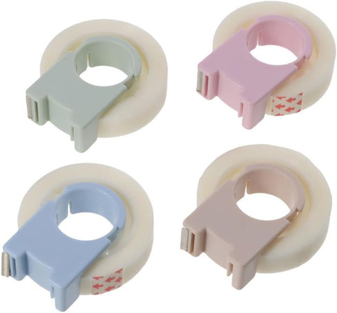 4 Pack Invisible Tape with Mini Dispenser Set, Writable Transparent Tape, Portable Repairing Dispensered Rolls...