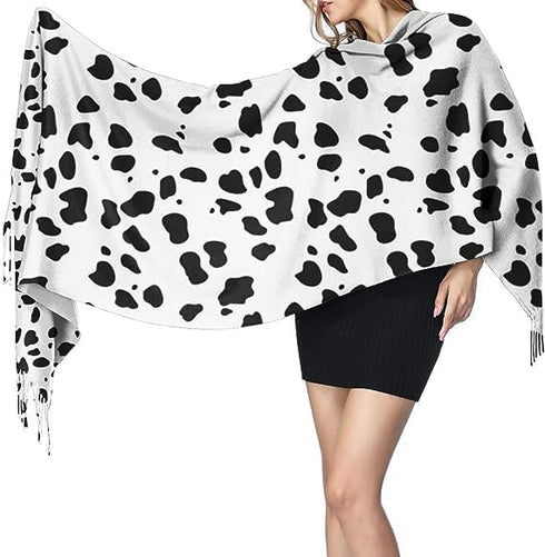 101 Days of school Dalmatian Dog Print Scarf for Women Comfortable Winter Long Scarf for Halloween Party Dress Up...