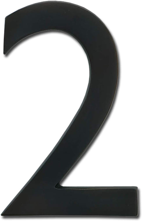 Architectural Mailboxes 3585DC-2 Brass 5-Inch Floating House Number 2, Dark Aged Copper...