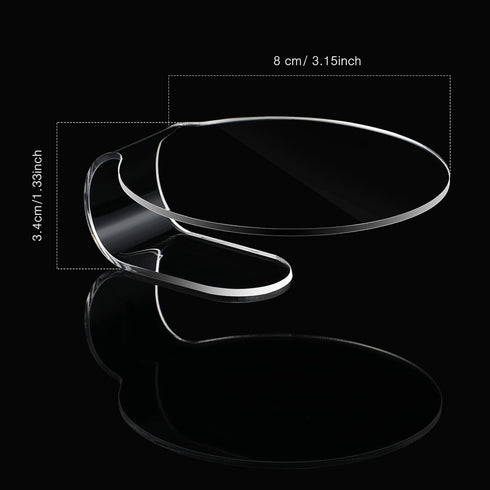 Makeup Mixing Palette 2 Pieces Handheld Makeup Mixing Tray Acrylic Foundation Mixing Tray Clear Foundation Palette Eyeshadow Makeup Hand Palette C...