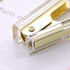 Clear Acrylic Body Bright Yellow Gold Tone Office Stapler N Staples Remover Set Desktop Executive Stapling Tool...