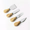 Charcuterie Accessories, 4 PCS Cheese Knives Set with Wood Handle, Stainless Steel Cheese Slicer/Cheese Cutter (Cheese Knife, Shaver, Fork and Spr...