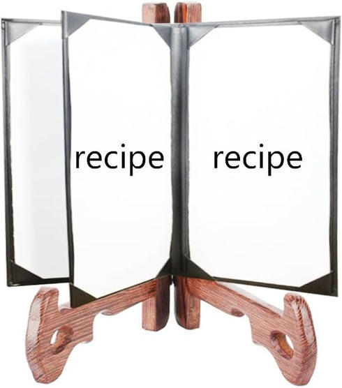 1 Pack Wooden Display Rack Plate Holder Picture Photo Frame Decorative Sign Holder Book Photo Small Easel Plaque Easel Desktop Recipe Wooden Holde...
