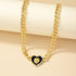 Heart Necklaces for Women Silver Heart Choker Gold Heart Necklace Cuban Link Chain Gold Chunky Necklace CZ Heart Pendant Punk Statement Necklace F...