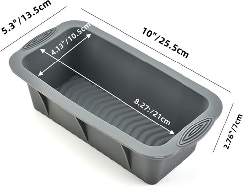 2 Pack Silicone Square Cake Pan,8x4 Inch Bread Loaf Pans,Silicone Baking Pan Non-Stick, Easy Release,Baking Pan for Baking -for Homemade Bread,Toa...