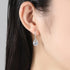 Harlorki 925 Silver Plated Cubic Zirconia Shiny Teardrop Rhinestone Pendent Necklace Dangle Earrings Jewelry Set for Women Lady...