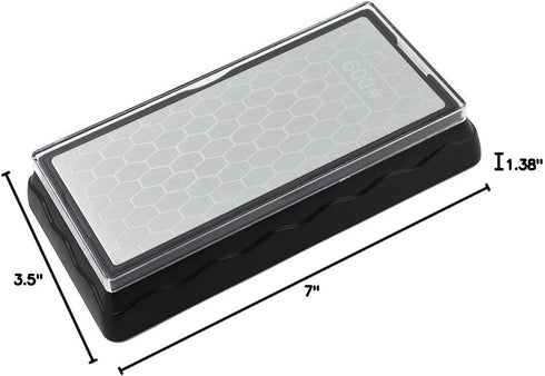 Double-sided Diamond Sharpening Stone,YCAMMIN Knife Sharpener Stone diamond sharpener Honeycomb Surface Plate with Non-slip Base for Scissors Kniv...