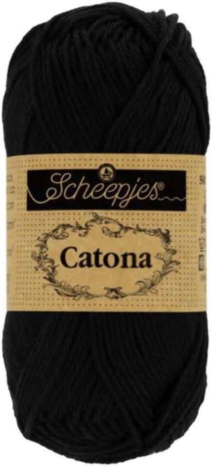 Scheepjes Yarn Catona 50 Gram (110 - Jet Black)......