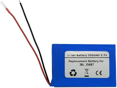500mAh 3.7V Replacement Battery for JB L J56BT Bluetooth Headset?FT582535P, YRCC13L...