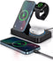 Wireless Charging Station, 15W Fast Charging Station, 4 in 1 Fast Wireless Charging Dock for iPhone 15/14/13/12/Pro Max/XS/XR/X, IWatch 7/6/5/4/3/...