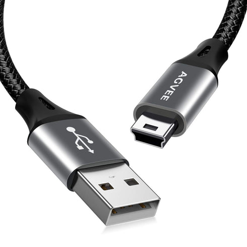 AGVEE 2 Pack 6ft Replacement for Garmin Nuvi GPS Charger Data Cable Gpsmap Charging Cord, TI-84 Plus/CE/C Silver, Blue Yeti USB Microphone/Pro Mic...