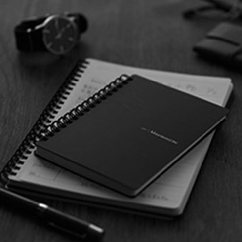 Maruman MNEMOSYNE Notebook 8.27 x 5.83 Inches (A5), 7mm ruled 24-line, 80 Sheets (N195A), Black...