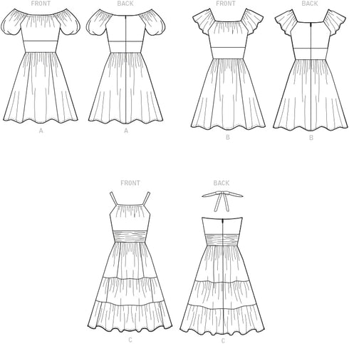 McCall's Misses' Fit and Flared Dress Sewing Pattern Kit, Code M8211, Sizes 18W-20W-22W-24W, Multicolor...