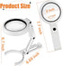 30X 10X Magnifying Glass with Light and Stand, Foldable Handheld Magnifying Glass & 2 Level Dimmable for Macular Degeneration, Seniors Reading, Cl...