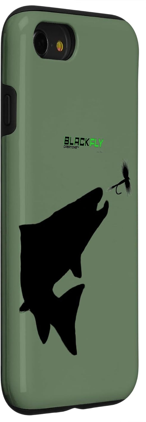 iPhone SE (2020) / 7 / 8 Fly Fishing Phone Case Trout Rising Dry Flies by Black Fly Case...