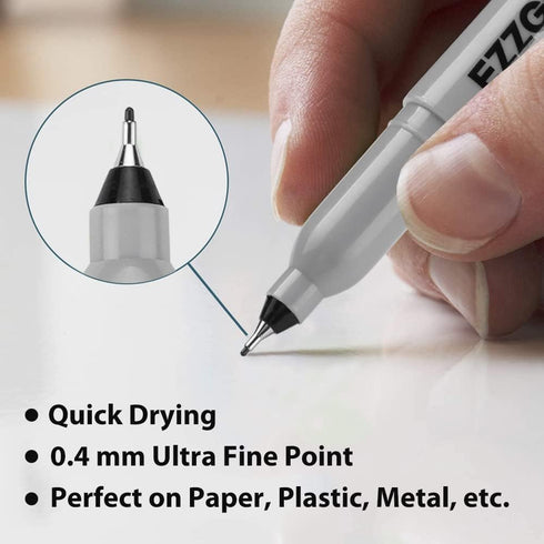 Ultra Fine Permanent Marker, 36 Pack Ultra Fine Point Black Permanent Marker set, Works on Plastic, Wood, Stone, Metal and Glass for Doodling, Mar...