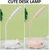 Kids Lamp, LED Desk Lamp for Kids, Cute Cat Lamp Kawaii Desk Accessories, Flexible Gooseneck Eye-Care Cartoons Small Desk Lamp Girls Gifts (White)...