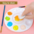 15 Pack Paint Tray Palettes for Kids, Plastic White Palettes for Students, Paint Holder, Paint Supplies...