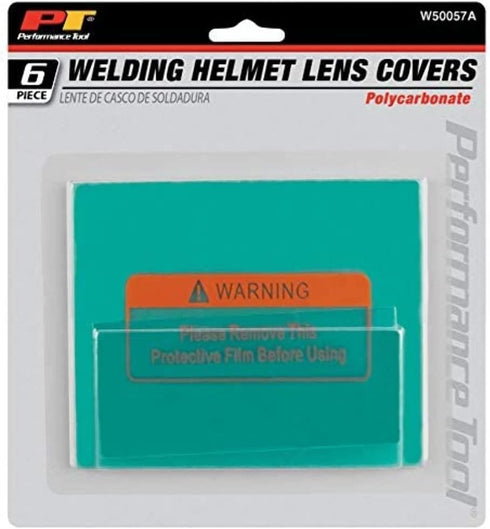Performance Tool W50057A Welding Helmet Lens Cover Set - 6 Piece Polycarbonate Adhesive Lenses for Scratch and Impact Protection...