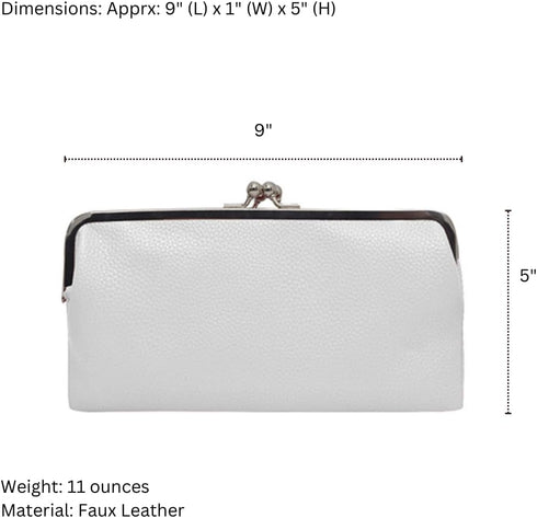 Double Frame Vintage Style Clutch Purse Wallet, Clutch Purses for Women, Wallet Women, Clutch, Travel Wallet Womens...