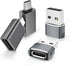 Elebase 4Pack USB to USB C Adapter&Type C Male to 3.0 Female Charger,Thunderbolt 4 to Type A OTG Converter for iPhone 12 13 14 15 MacBook Pro Appl...
