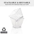 50 Pack 3.5 Oz Plastic Mini Dessert Cups,Square Clear Parfait Cups for Chocolate Desserts, Appetizers,Dessert Samplers,Dessert Shot Glasses & More...