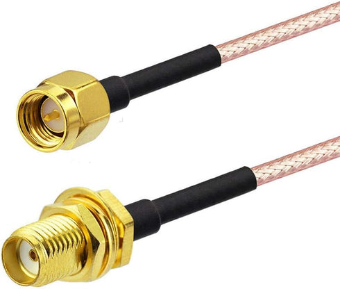 BINGFU SMA Female Bulkhead Mount to SMA Male RG316 Antenna Extension Cable 6 inch 15cm 2-Pack Compatible with 4G LTE Router Gateway Cellular SDR U...