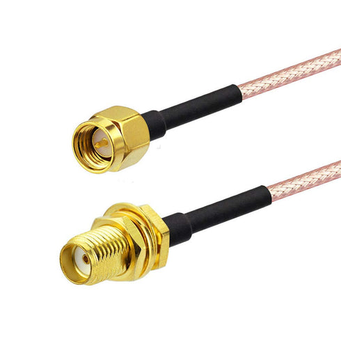 BINGFU SMA Female Bulkhead Mount to SMA Male RG316 Antenna Extension Cable 12 inch 30cm 2-Pack Compatible with 4G LTE Router Cellular SDR USB Dong...