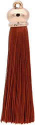 80mm Polyester Soft Tassel Ice Silk Tassel End Stopper Pendant Connectors with Gold Tassels Cap for DIY Jewelry Accessories Making/Earring/Curtain...