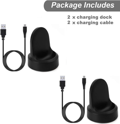 Emilydeals Gear S3 Charger, Gear S3 Smart Watch Charging Cradle Dock for Samsung Gear S3 Classic/Frontier Smart Watch (2-Pack)...