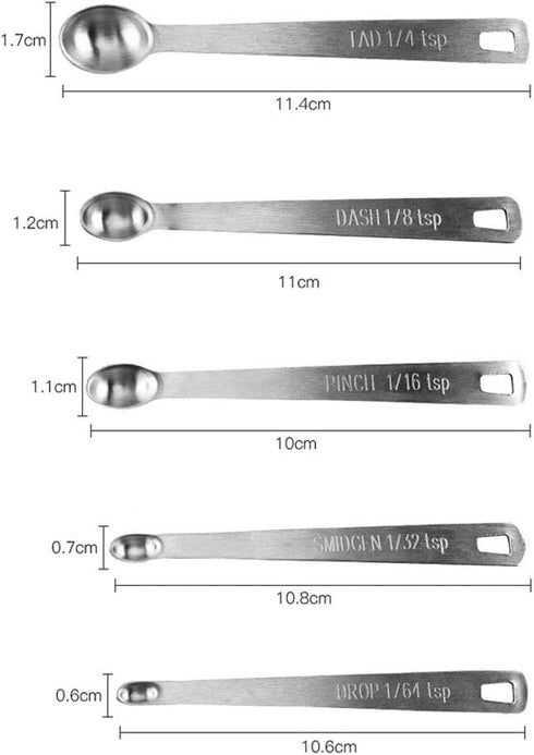 Teensery 5 Pcs Stainless Steel Measuring Spoons Mini Spoon for Home Kitchen Baking Cooking...