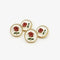 14 Pcs Vintage Red Rose Metal Buttons Sewn Button Shirt Cardigan Women's Garment 12mm/0.5inch, White/Gold...