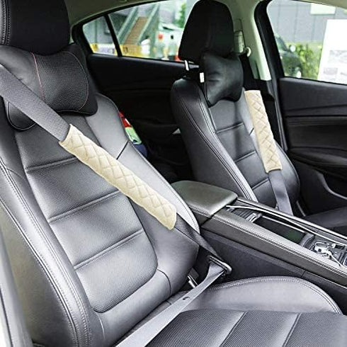 Tatuo 4 Pack Seat Belt Cover Extra Long Seat Belt Pads for Car Soft Comfort Shoulder Strap Covers Harness Pads Helps Protect Your Neck and Shoulde...