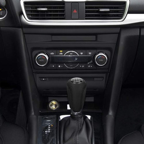 Estink Gear Shift Knob, Car Gear Shifter Head Leather Anti-Slip Lever Shift for 3 BK BL 5 CR CW 6 II GH CX-7 ER NC III MX-5 2005-2011(5 Speed)...