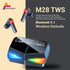 M28 Wireless Earbuds TWS Bluetooth 5.1 Earphones Touch Control Headphones Microphone Mirror Screen LED Display HD Sound & Stable Connection......
