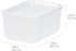 IRIS USA Plastic Storage Basket with Lid, 4-Pack, Stackable, for Kitchen Bathroom Bedroom Closet Kid's Room Office, Easy to Clean, Stylish Design,...