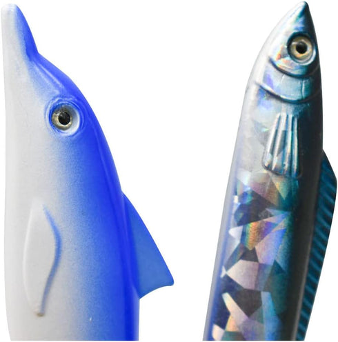 15PCS Novelty Shark Pens Fish Pens Clownfish Sea Horse Pens Ocean Animal Ballpoint Pens With Fin Tail Black Ink Pen For School Ofiice Supplies Sta...