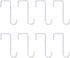 8 Pack White Vinyl Fence Hooks, 2 x 6 inch Pergola Patio Hooks Hangers for Hanging Plants, Planters, Bird Feeders, Lights, Lanterns, Tools...