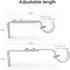 Curtain Rod Brackets Heavy Duty Drapery Hardware Adjustable Rod Holders for 7/8 or 1 Inch Rods, Set of 3 (White, fits rods up to 1 inch)...