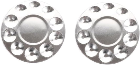 2PCS Paint Palette,Round Paint Palette Tray Metal Artist Watercolours Paint Mixing Palette Tray Paint Palette Tray for DIY Art Painting...