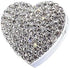 Crystal Sparking Heart Shape Natural Car Vent Clip Air Freshener For Auto (Silver)...