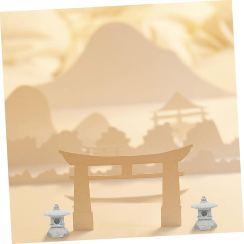4pcs Home Decor Japanese Home Decor Fairy Pagoda Statue Mini Pagoda Figurines Miniature Pagoda Statue Mini Pagoda Model Mini Pagoda for Garden Pav...