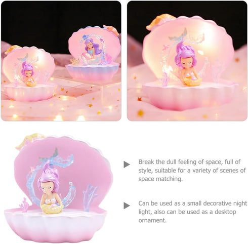 PRETYZOOM Table Lamps Desk Lamps Night Light Mermaid Teen Room Decor Aesthetic Lamps for Bedroom Home Light Decor Small Lamps for Small Spaces Nig...